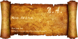 Noe Anita névjegykártya